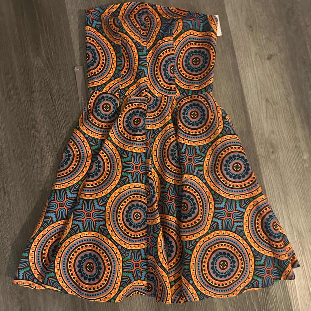 Kahindo Orange and Blue Mini Dress